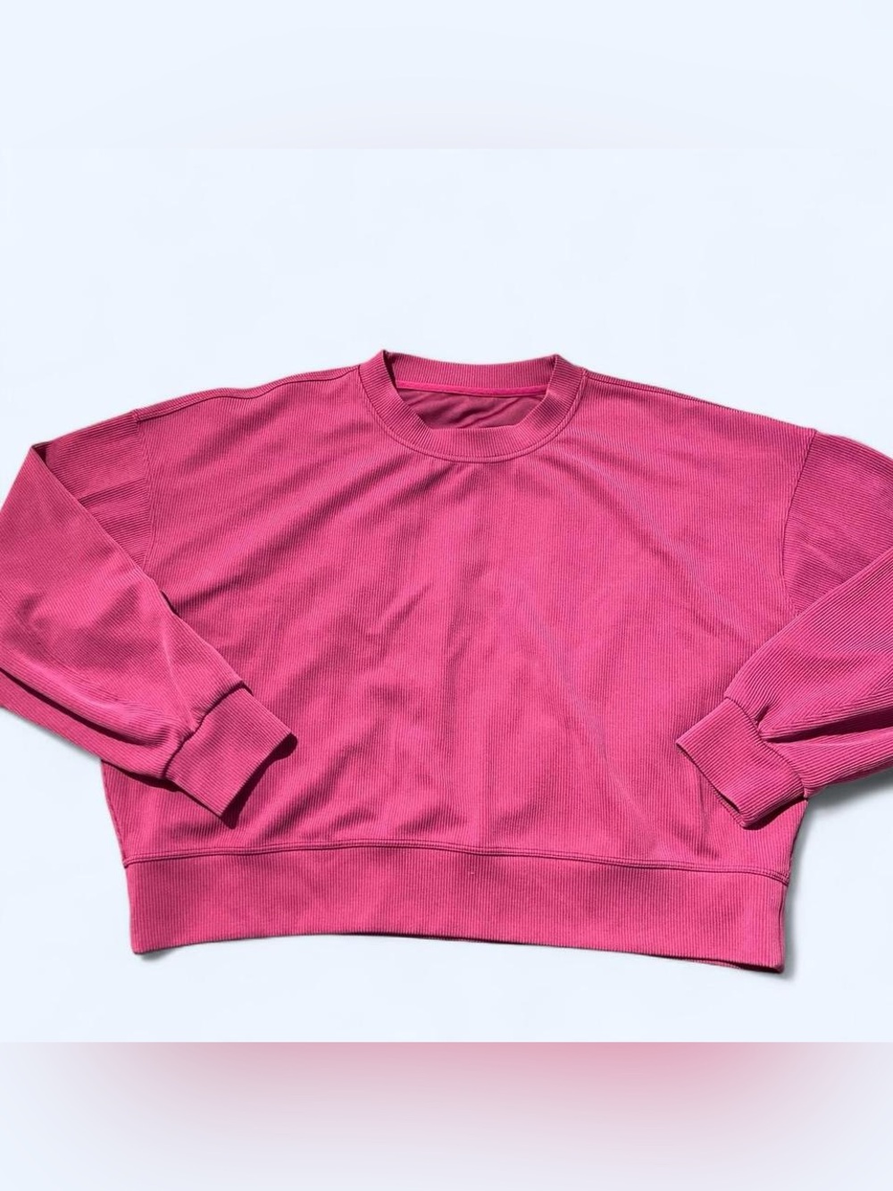 Lululemon ribbed softstreme cropped crewneck sweatshirt